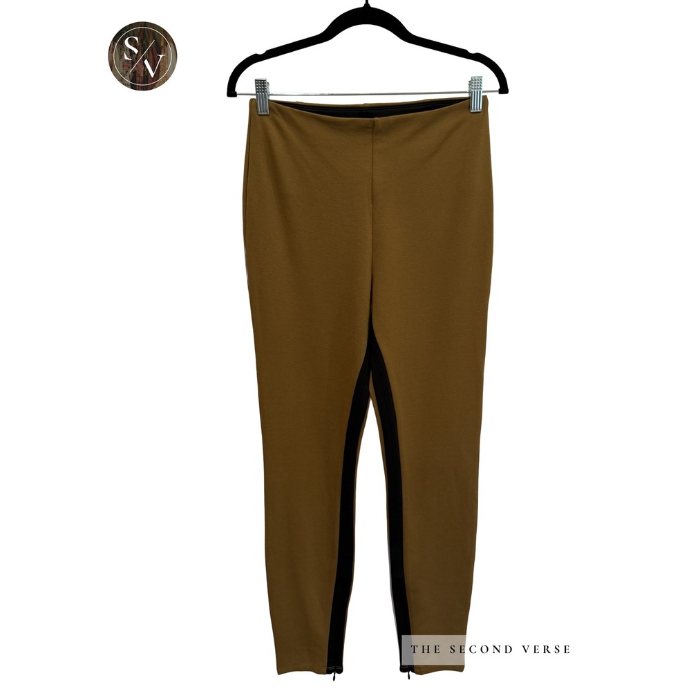 Lysee Saddle Stripe Legging Butternut Old Money Classic Minimalist Size Medium